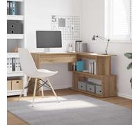 Walplus Corner Desk Artisan Oak 200.5X50X76 Cm Engineered Wood