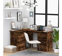 Walplus Corner Desk Smoked Oak 145X100X76 Cm Engineered Wood