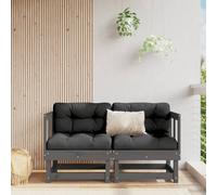 Walplus Corner Sofas With Cushions 2 Pcs Grey Solid Wood Pine