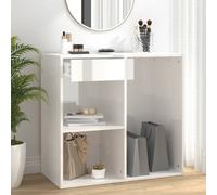Walplus Cosmetic Cabinet High Gloss White 80X40X75 Cm Engineered Wood
