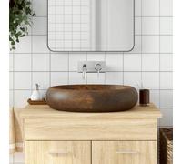 Walplus Countertop Basin Brown Oval 59X40X15 Cm Ceramic