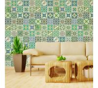 Walplus Cream Stone Hexacube Peel And Stick Wall Tiles Sticker Mix - 12Pcs Self Adhesive Stick On Tiles For Kitchen Pvc