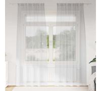 Walplus Curtains With Curtains 2 Pcs Light Grey Polyester
