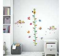 WALPLUS Cute Owl Height Chart Wall Stickers for Kids - Removable Nursery Decor, Animal Art Decals for Bedroom, Playroom, Classroom