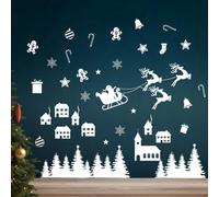 Walplus Cute White Christmas Elements Eco-Friendly Set For Windows