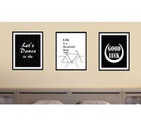 Walplus Dance in the Rain Bicycle Frame Good Luck Mural Art Decals Home Decoration DIY Living Bedroom Décor Kids Room Gift Removable Self-Adhesive Wall Sticker, Vinyl, Multi-Colour, 29 x 36.35 cm