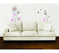 WALPLUS Dandelion Wall Stickers for Kids Room, Nursery Decor, Peel & Stick Floral Decals, Removable Vinyl Art Mural, 43x24 inch