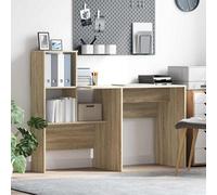 Walplus Desk Sonoma Oak 131.5 X 50 X 106.5 Cm Engineered Wood