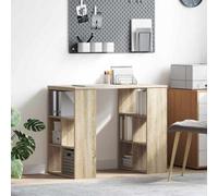 Walplus Desk With Shelf Sonoma Oak 90 X 50 X 75 Cm Engineered Wood