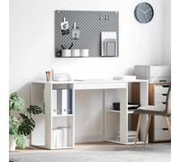 Walplus Desk With Storage White 130 X 50.5 X 75 Cm Engineered Wood