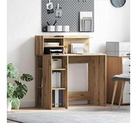 Walplus Desk With Storage With Shelf Artisan Oak 90 X 48 X 101.5 Cm