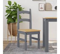 Walplus Dining Chairs 2 Pcs Grey 40X46X99 Cm Solid Wood Pine
