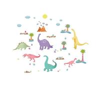 WALPLUS Dinosaur Wall Stickers for Kids Nursery, Bedroom Decor, Educational Animal Decals