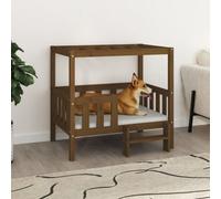 Walplus Dog Bed Honey Brown 95.5X73.5X90Cm Solid Wood Pine