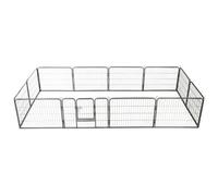 Walplus Dog Playpen 12 Panels Steel 80X60 Cm Black