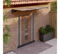 Walplus Door Canopy Black 239X90 Cm Polycarbonate