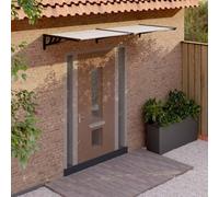 Walplus Door Canopy Black And Transparent 239X90 Cm Polycarbonate