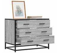 Walplus Drawer Cabinet Grey Sonoma 70X41X56 Cm Engineered Wood