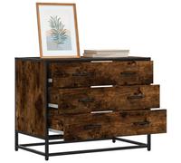 Walplus Drawer Cabinet Smoked Oak 70X41X56 Cm Engineered Wood