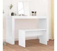Walplus Dressing Stool White 70X35X45 Cm Engineered Wood
