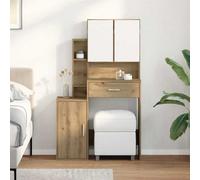 Walplus Dressing Table Artisan Oak 80 X 35 X 132 Cm Engineered Wood