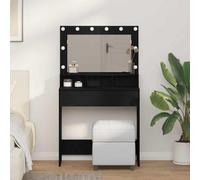 Walplus Dressing Table Black Oak 79 X 41 X 135 Cm Engineered Wood