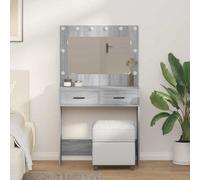Walplus Dressing Table Grey Sonoma 78.5 X 41 X 135 Cm Engineered Wood