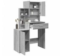 Walplus Dressing Table With Cabinet Grey Sonoma 80X35X132 Cm