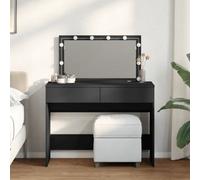 Walplus Dressing Table With Led Black 100X40X120 Cm