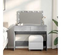 Walplus Dressing Table With Led Concrete Grey 100X40X120 Cm