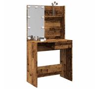 Walplus Dressing Table With Led Old Wood 74.5X40X141 Cm