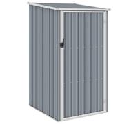 Walplus Durable Garden Shed Grey 87X98X159 Cm - Galvanised Steel Storage For Tools, Garden Equipment & Outdoor Furniture