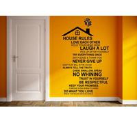 Walplus English House Rule Wall Sticker Art Bedroom Living Room Decorations