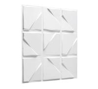 Walplus Feline Design 3D Wall Panels Off White - 12 Boards 50X50Cm Wall Panels Peel And Stick - Adhesive Wall Panel For Easy Diy Décor
