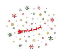 WALPLUS Festive Wall Stickers for Christmas - Mixed Design Vinyl Decals - Self-Adhesive & Removable - Ideal for Holiday Home, Office & Window Decorations