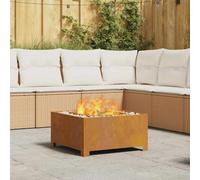 Walplus Fire Pit Brown 60 X 60 X 30 Cm Weathering Steel