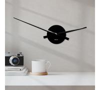 Walplus Flexiclock Black Giant Frameless 3D Stick-On Wall Clock - Large Decorative Wall Clock - 37Cm X 14Cm