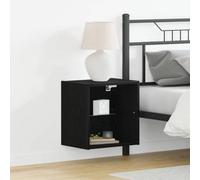 Walplus Floating Shelf 2 Pcs Black 40 X 28.5 X 40 Cm Engineered Wood