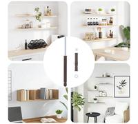 Walplus Floating Shelf Brackets 12 Pcs Brown 14 X 210 mm Steel