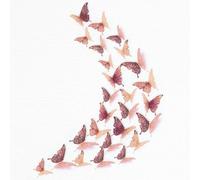 Walplus Floral 3D Butterflies Rose Gold Stock Clearance Wall Decor Art