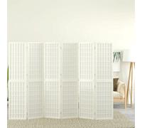 Walplus Folding 6 Panel Japanese Style Room Divider 240 By 170 Centimetres White