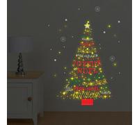 Walplus French Quote Christmas With Tree Moon & Stars Glow Decal Home Decoration