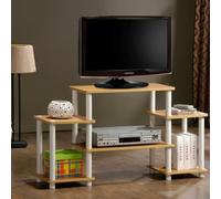Walplus Furinno 11257Be/wh Turn-N-Tube No Tools Entertainment Center, Beech/white