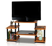 Walplus Furinno 11257Lc/bk Turn-N-Tube No Tools Entertainment Center, Light Cherry/black