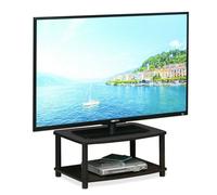 Walplus Furinno 13191Dwn Turn-N-Tube No Tools 2-Tier Elevated Tv Stands, Dark Walnut