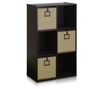 Walplus Furinno Econ 6-Cube Organizer, Espresso