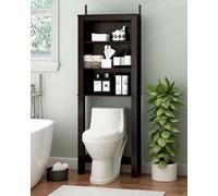 Walplus Furinno Indo Open Bath Cabinet, Espresso
