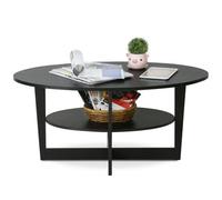 Walplus Furinno Jaya 15020Wn Oval Coffee Table, Walnut