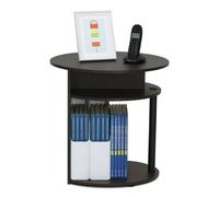 Walplus Furinno Jaya Simple Design Oval End Table, Walnut