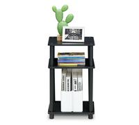 Walplus Furinno Just 3-Tier Turn-N-Tube End Table, Americano/black